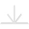 Ekena Millwork Saratoga Architectural Grade PVC Gable Bracket, 84"W x 56"H x 4"D x 4"F, 16/12 Pitch GBP084X56X0404SAR00 - alternate 2